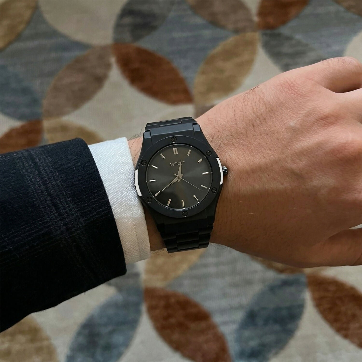 Premium Black Analog Wrist Watch with Stylish Dial & Durable Strap