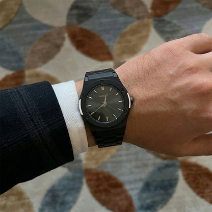 Premium Black Analog Wrist Watch with Stylish Dial & Durable Strap