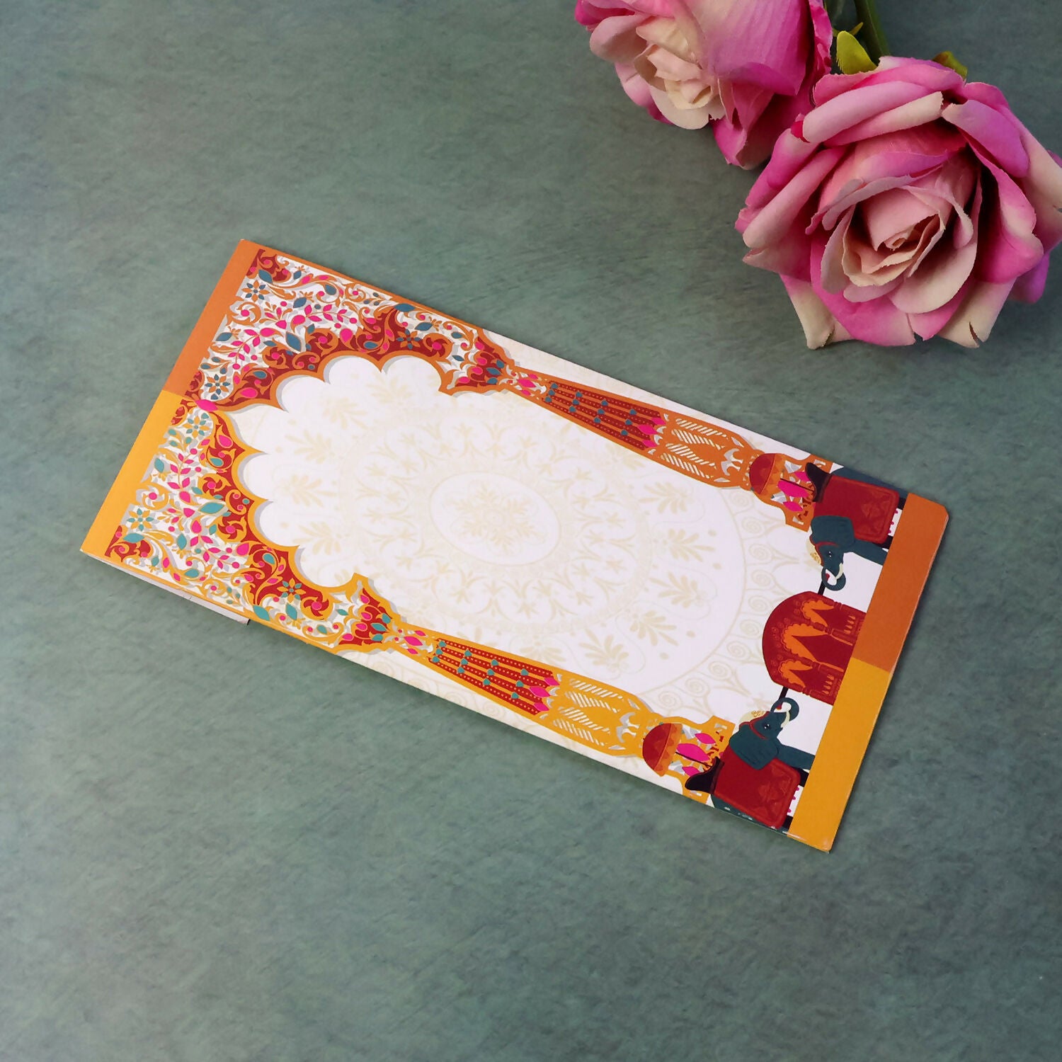 Traditional Wedding Shagun Money Envelope Elephant Design Pack of 10 Pieces