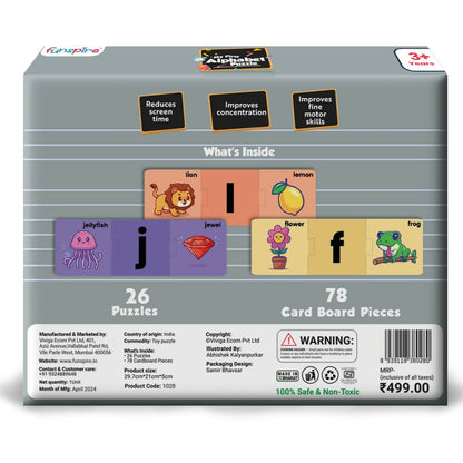 MY FIRST ALPHABET PUZZLE - AGE 3+ (78 CARDBOARD PIECES)