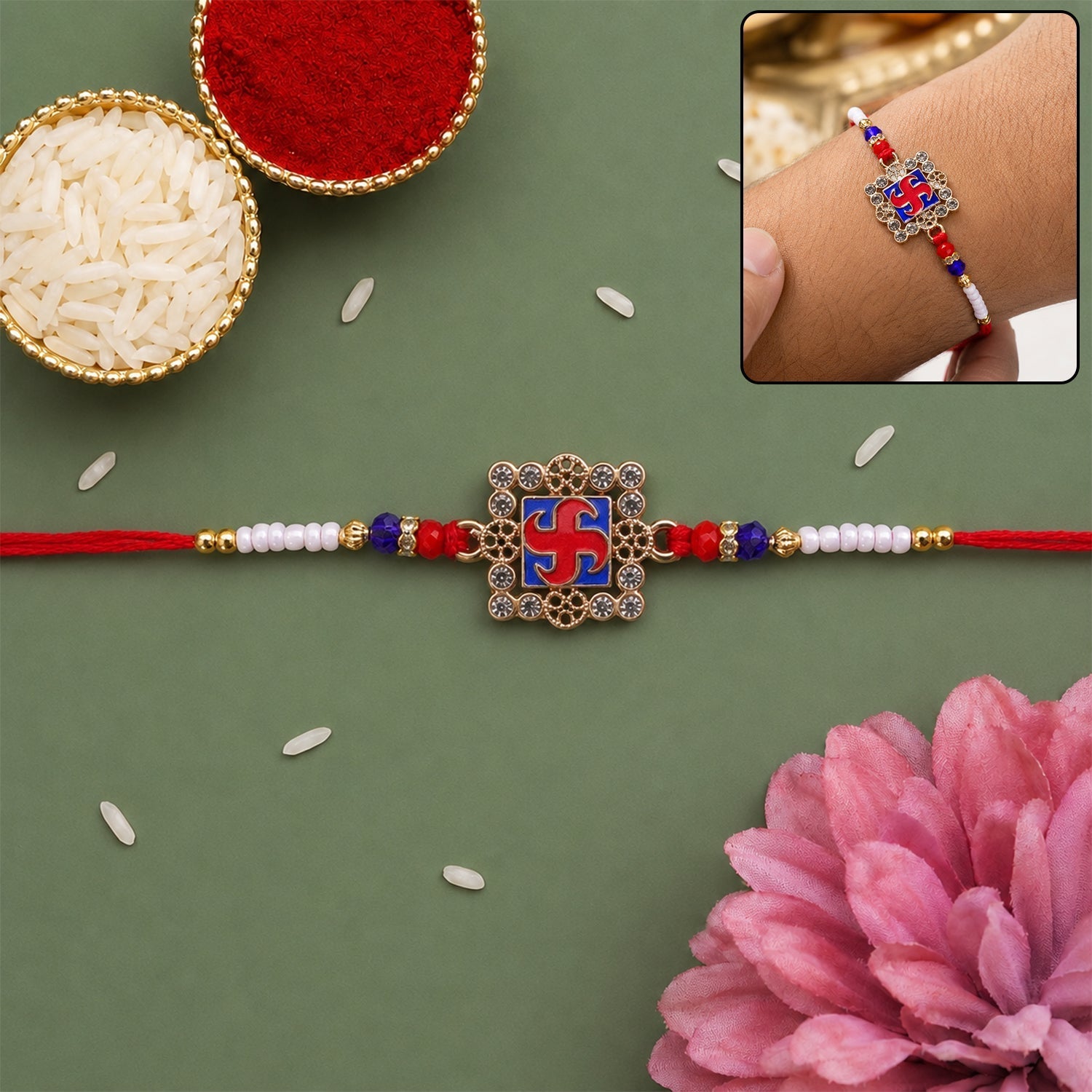 Rakhi Stylish & Traditional Designer Gift for Brother (5pcs)