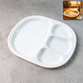 Large Plastic Compartment Dinner Plate – 4 Sections for Organized Meals