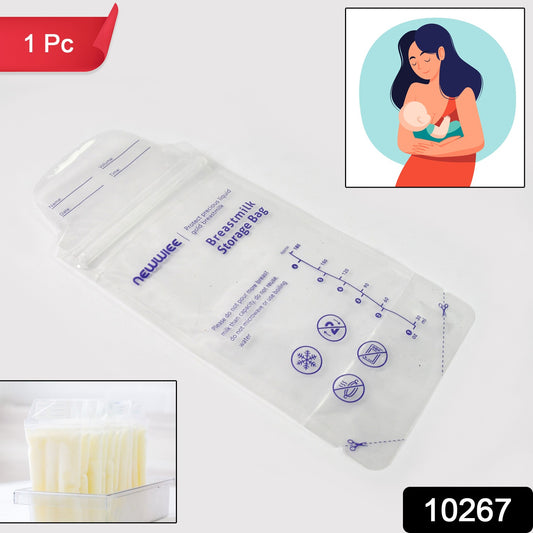 Close-up view of the robust double zipper seal on the FERVENT breastmilk bag.
