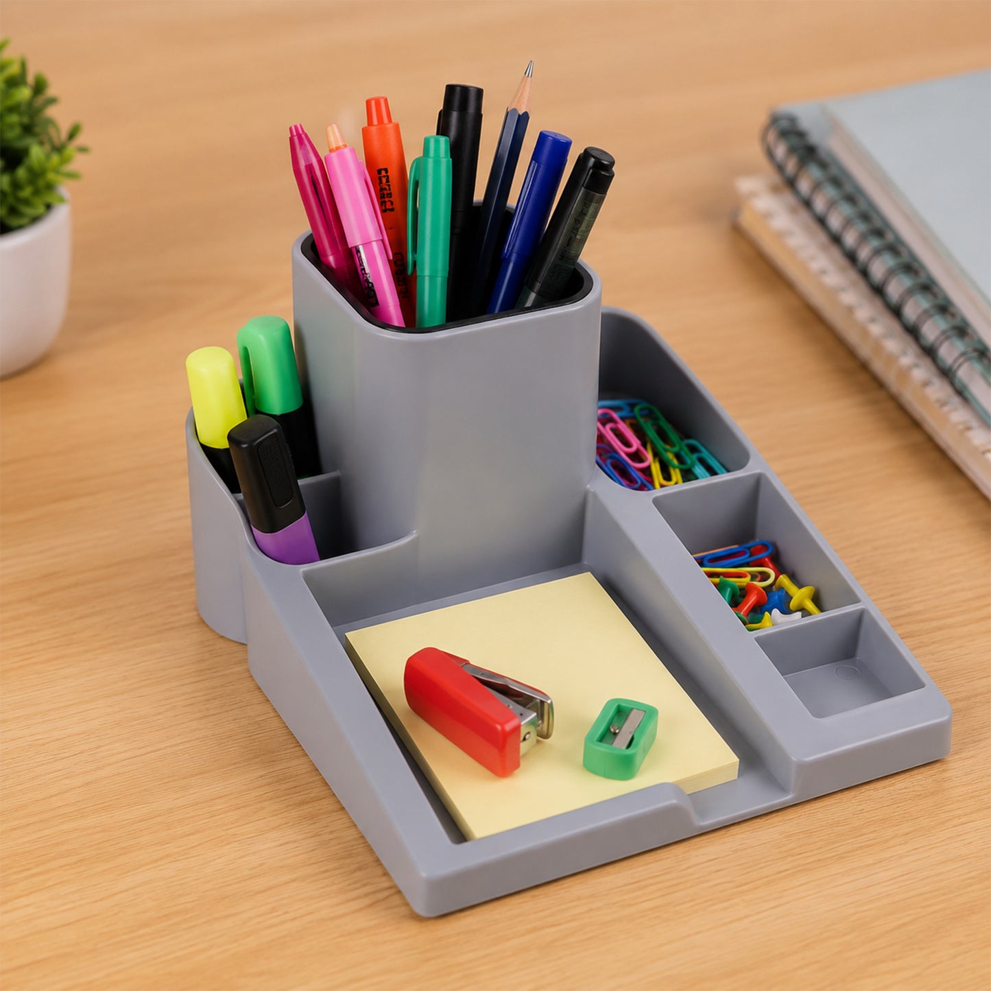 Multipurpose Desk Organizer Pen Stand with Compartments for Office & Study Table