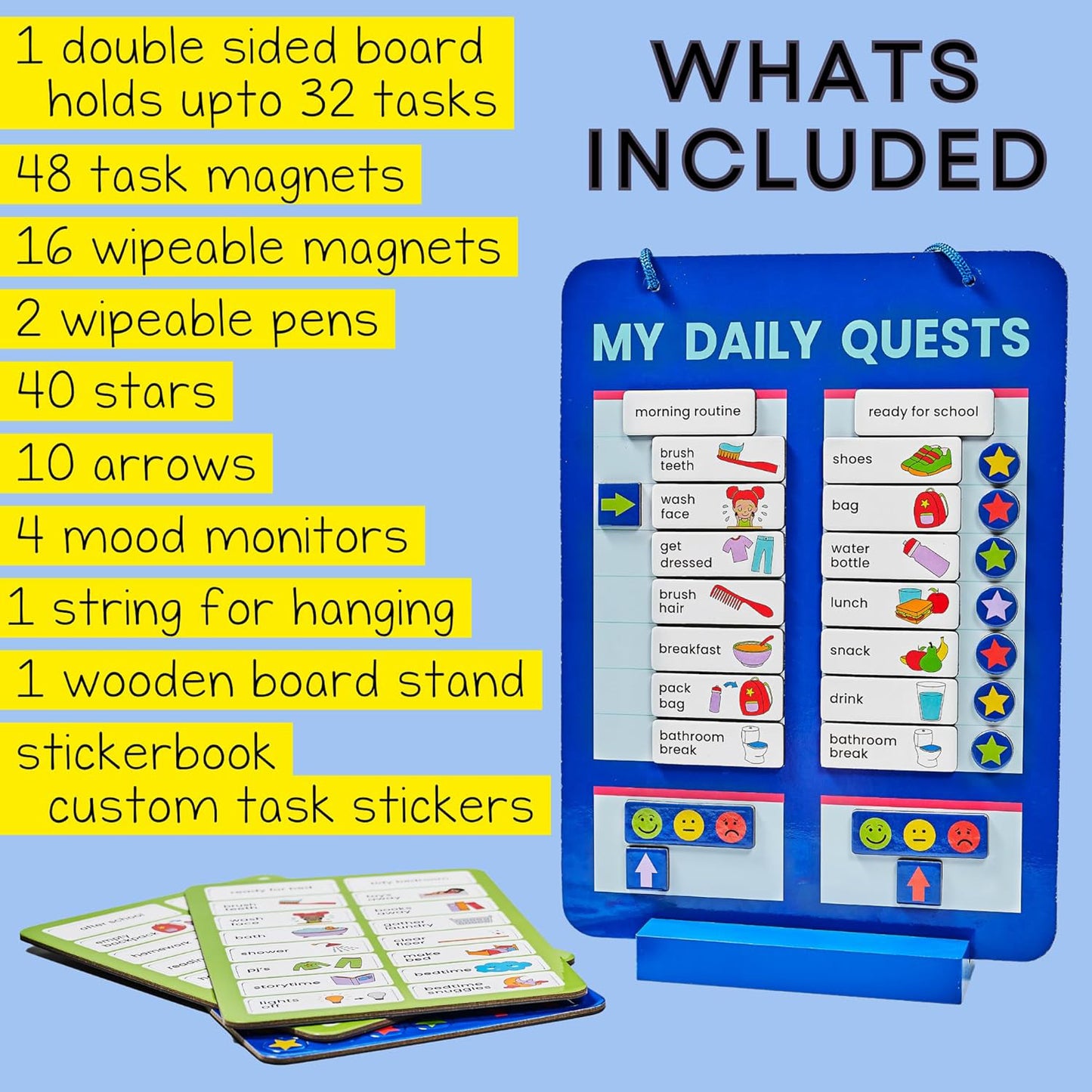 Magnetic Board, Sticker Book & Activity Cards (1 Set)