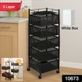 5 Layer Kitchen Storage Trolley – Multipurpose Organizer with Wheels