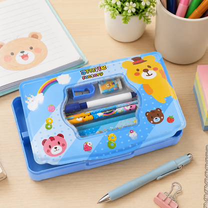Kids Metal Compass Box Set – Durable 6 Pc Stationery | Deskrova