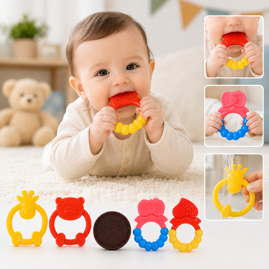 Silicone Baby Teething Toy – Soft, BPA-Free Relief for Infants