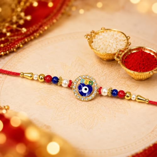 Bird Rakhi for Brother with Pooja Thali - Raksha Bandhan Gift Set, Pack of 7