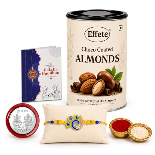 Bird Rakhi Combo - Raksha Bandhan Gift with Choco Almonds 96gm, Pack of 5 | Rakhi Gift