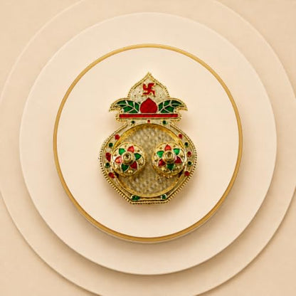 Krishna Rakhi Combo - Raksha Bandhan Gift with Kalash Shape Pooja Thali, Pack of 5