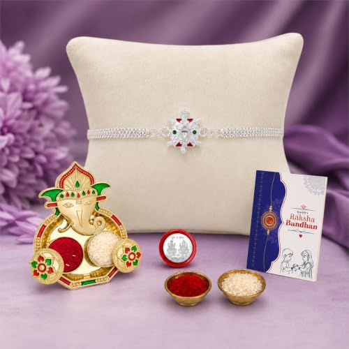 Turtle Rakhi for Brother with Pooja Thali - Rakshabandhan Gift Set, Pack of 5