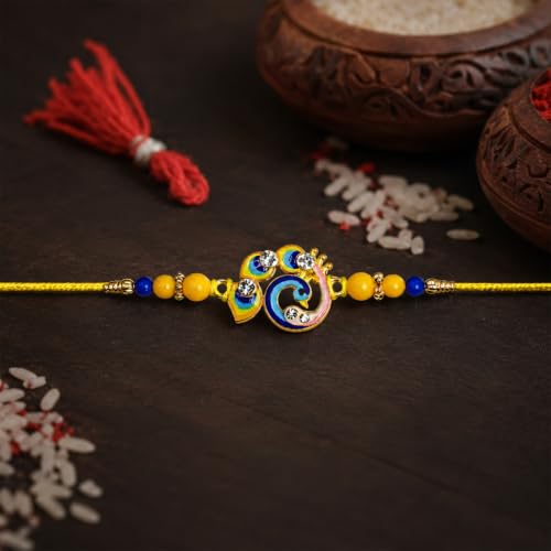 Bird Rakhi for Brother with Pooja Thali - Raksha Bandhan Gift Set, Pack of 7