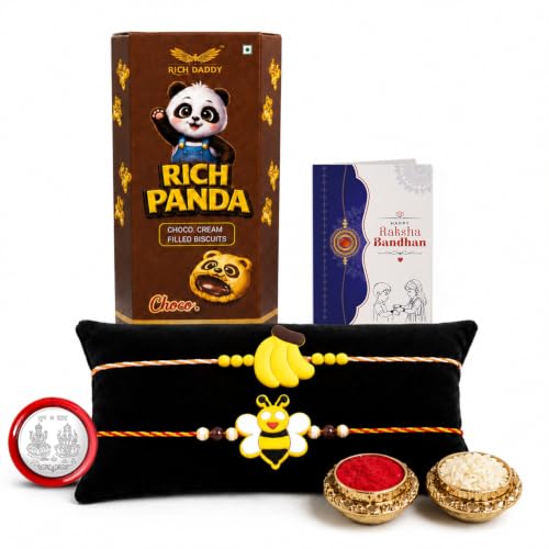 Fruit Rakhi for Brother with Biscuit 60gm - Raksha Bandhan Gift Set, Pack of 6