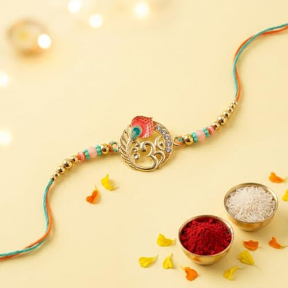 Rakhi for Brother & Bhaiya with Pooja Thali - Raksha Bandhan Gift Set, Pack of 7