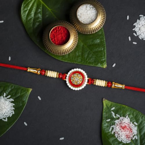 Round, Peacock Rakhi Combo - Raksha Bandhan Gift with Choco Emperor, Pack of 6 for Bhaiya
