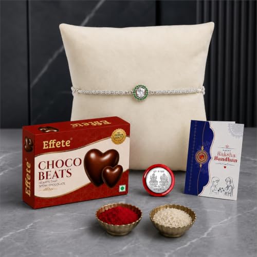 Rakhi for Brother with Chocolate Beats 32gm - Raksha Bandhan Gift Set, Pack of 5