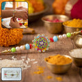 Rakhi – Vibrant Multicolor Floral Swirl Design for Raksha Bandhan