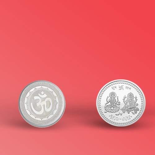 Silver color Coin for Gift & Pooja (Metal is not silver)
