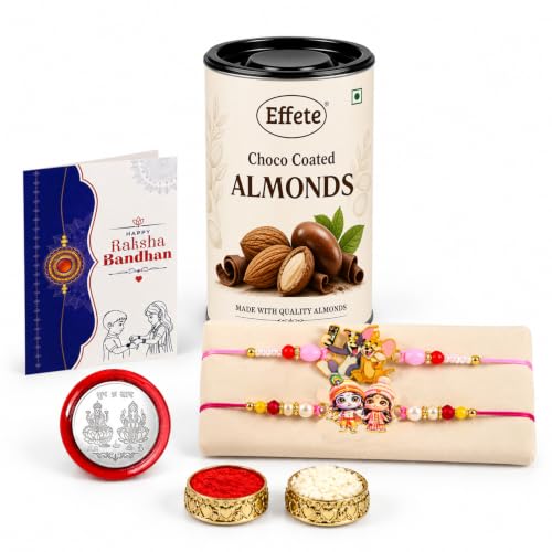Tomy & Jeryy Rakhi Combo - Raksha Bandhan Gift with Choco Almonds 96gm, Pack of 6