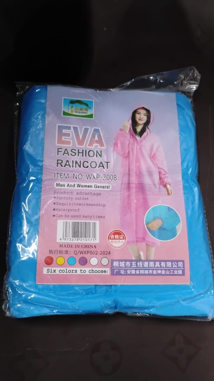 Portable EVA Raincoat for Adults & Kids | Lightweight Reusable Hooded Rain Poncho, Waterproof Rainwear for Men, Women & Children, Compact Travel Raincoat for Monsoon, Hiking & Outdoor Use - EV Raincoat - Image 8