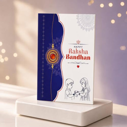 Round Rakhi for Brother with Chocolate 32gm - Raksha Bandhan Gift Set, Pack of 5