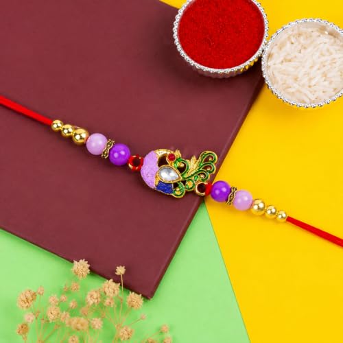 Floral, Evil Eye Rakhi Combo - Raksha Bandhan Gift with Sports Bottle 400ml, Pack of 7