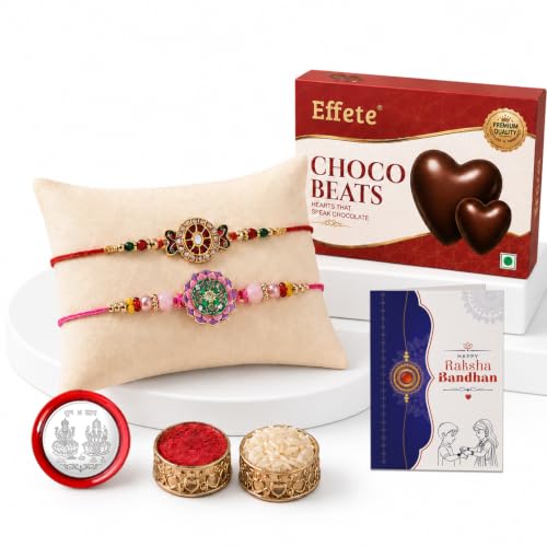 Rakhi for Brother with Chocolate Beats 32gm - Raksha Bandhan Gift Set, Pack of 6