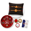 Rakhi for Brother with Decorated Pooja Thali - Raksha Bandhan Gift Set, Pack of 6