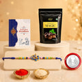 Peacock Rakhi Combo – Raksha Bandhan Gift Set with Chocolates