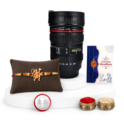 Hanuman Ji Rakhi for Brother with Coffee Mug - Raksha Bandhan Gift Set, Pack of 5