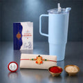 Ganesha Rakhi Combo - Raksha Bandhan Gift with Travel Tumbler 1800ml, Pack of 5 for Bhaiya