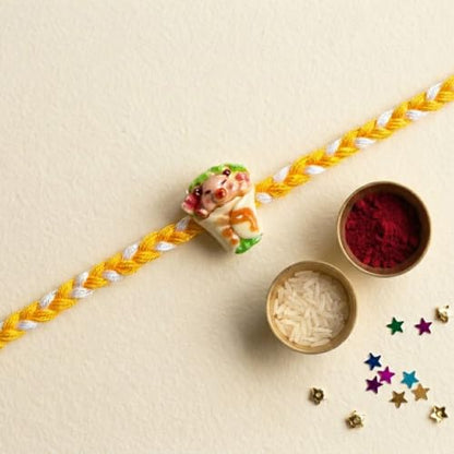 Sweet Rakhi for Brother with Biscuit 60gm - Raksha Bandhan Gift Set, Pack of 7