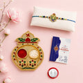 Raksha Bandhan Gift Combo with Krishna Rakhi and Pooja Thali