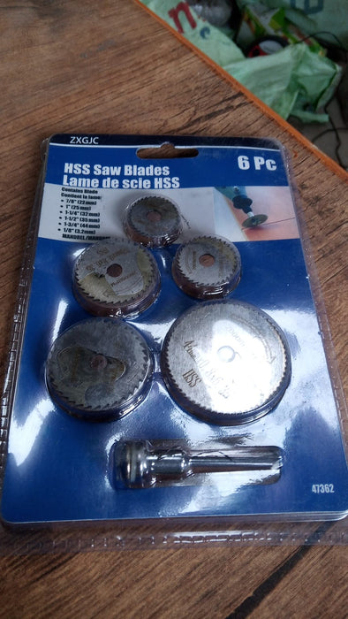 408 6pcs Metal HSS Circular Saw Blade Set Cutting Discs for Rotary Tool