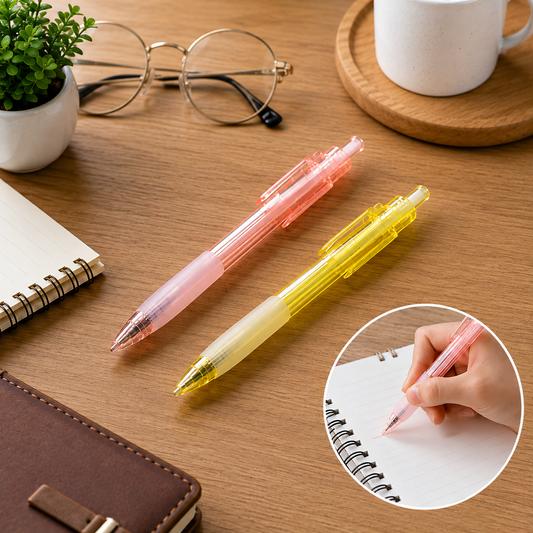 Smooth Writing Ball Pen – Black Ink, Fine Tip (2 Pc) | CustoPen