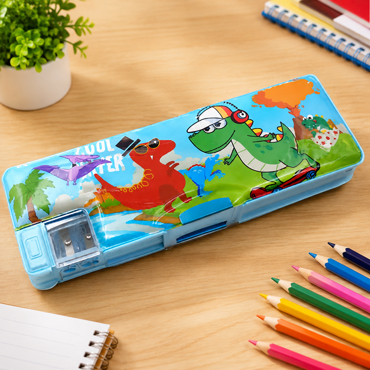 Kids Pencil Case – Dual Compartment Stationery Box | Deskrova