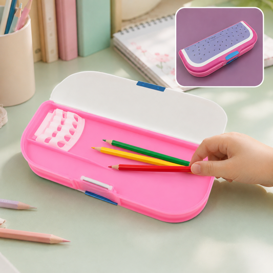 Cartoon Pencil Box – 2-Compartment for Kids | Deskrova