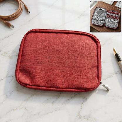 Multi Zip Pouch Travel Toiletry Organizer Storage Bag for Cosmetics & More (1 Pc)