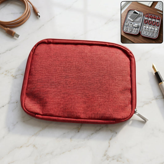Multi zip pouch organizer travel