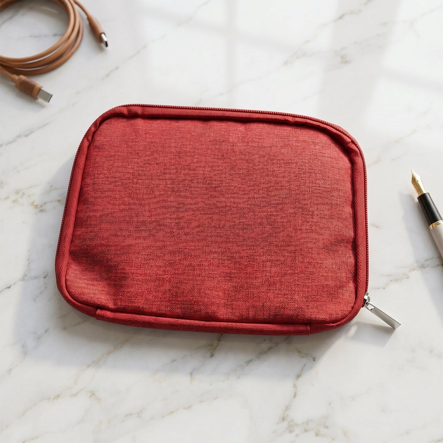 Multi Zip Pouch Travel Toiletry Organizer Storage Bag for Cosmetics & More (1 Pc)