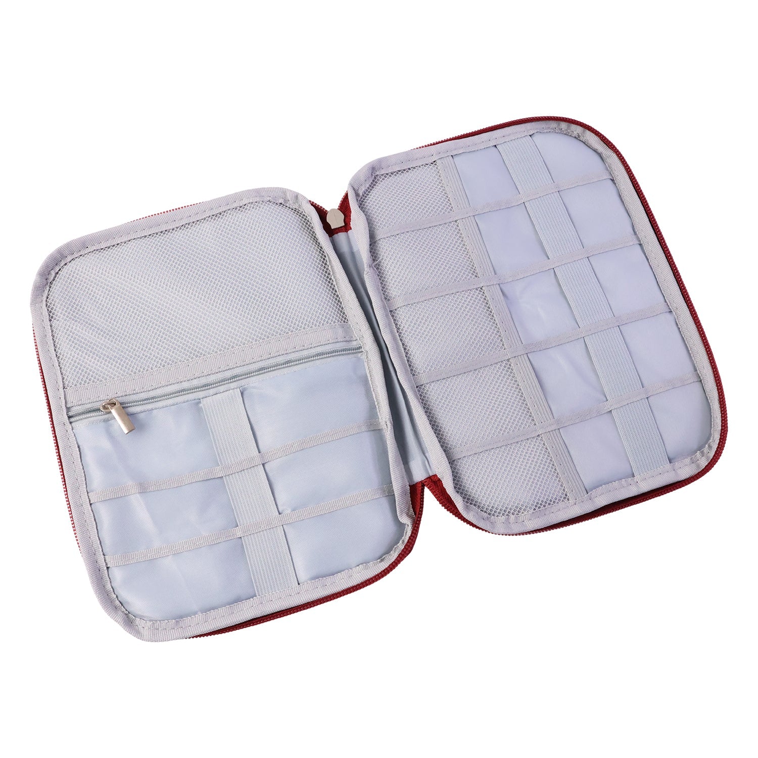 Multi Zip Pouch Travel Toiletry Organizer Storage Bag for Cosmetics & More (1 Pc)