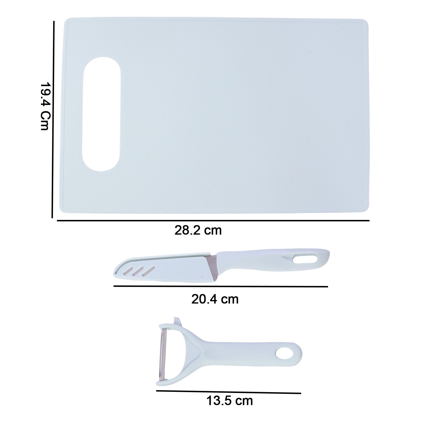 3 in 1 Kitchen Knife & Chopping Board Set (1 Set)