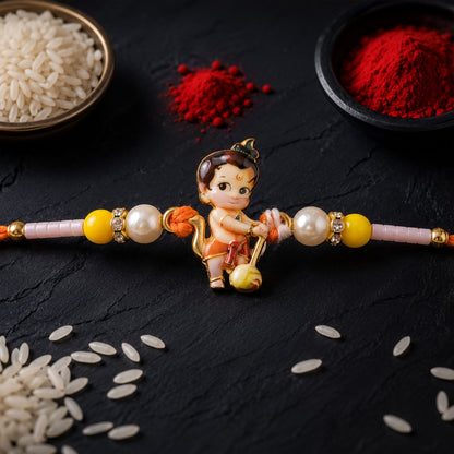 Beautiful Bal Hanuman Rakhi with intricate motif and vibrant design.