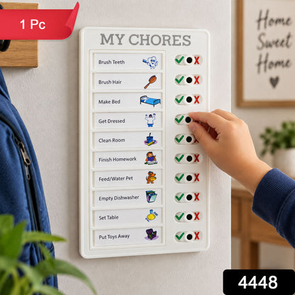 Chores Note Board for Home with Sliders to Track Daily Tasks (1 Pc)