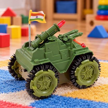 Children's Tumbling Tank Toy Car with Dynamic Lights & Sound showcase