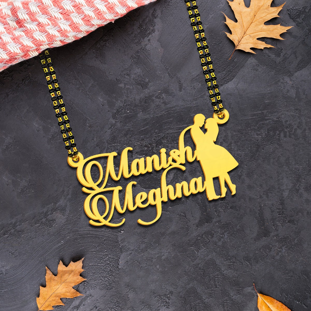 Personalized Engraved Mangalsutra - Custom Jewelry for Him & Her