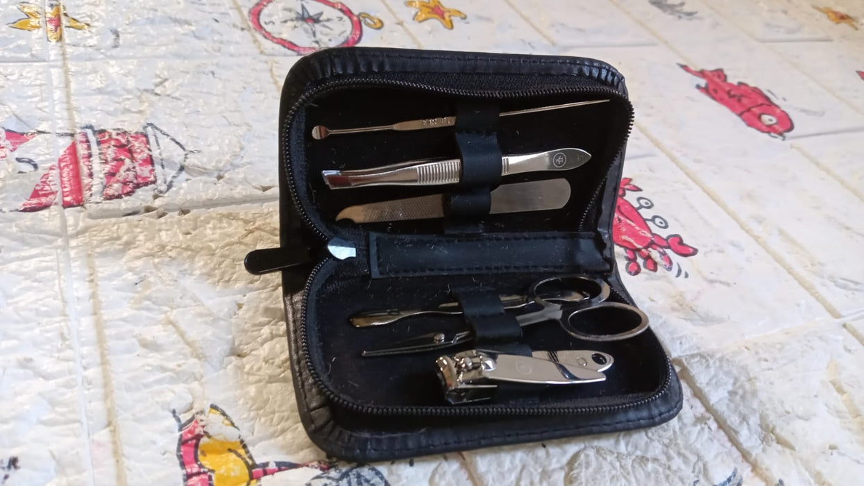 6-Piece Nail Clippers Kit with Travel Case: Professional Manicure Set, Stainless Steel