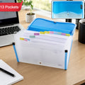 Expanding Cheque Book File Organizer – 13 Pockets with A-Z Tabs and Secure Closure
