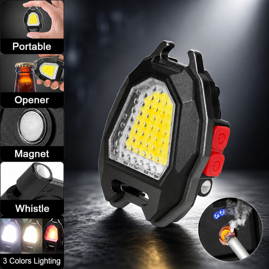 Camping Flashlight – Triangular LED with Lighter & 6 Modes | Poravar